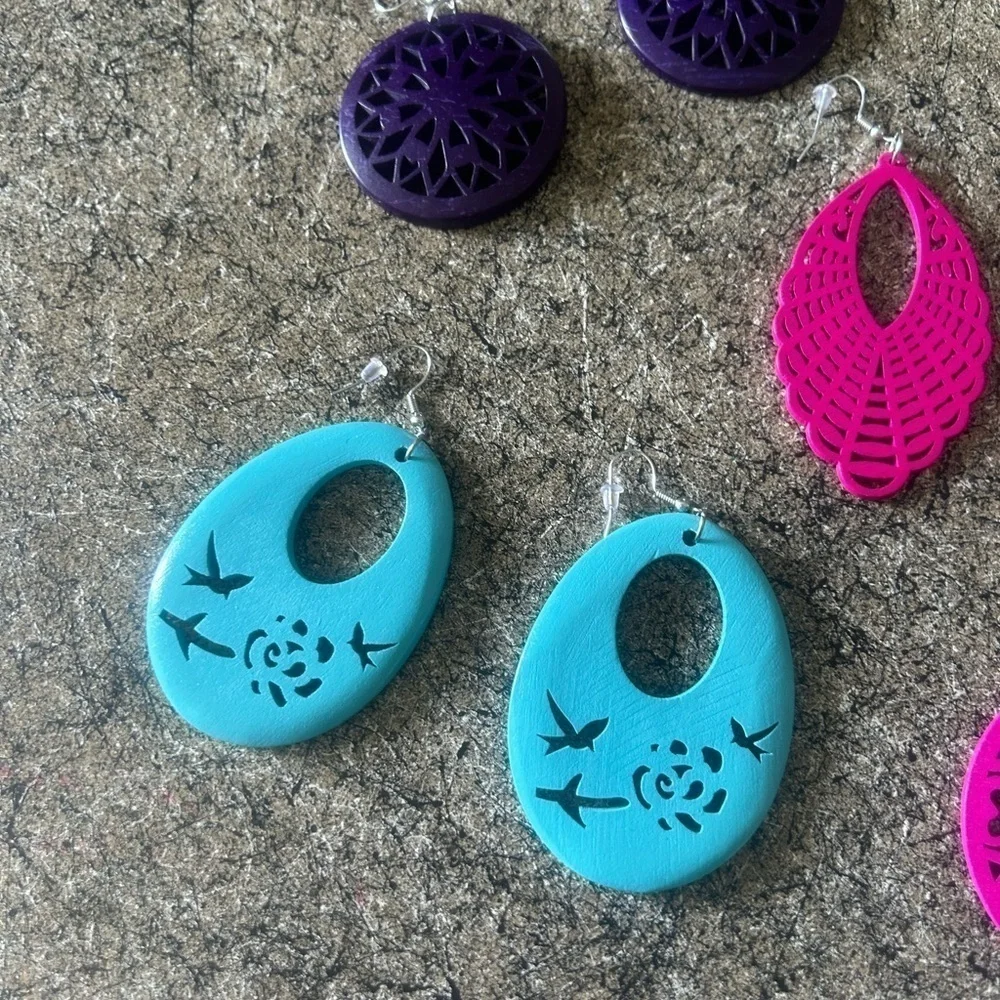 Set of 5 wood costume jewelry bohemian
